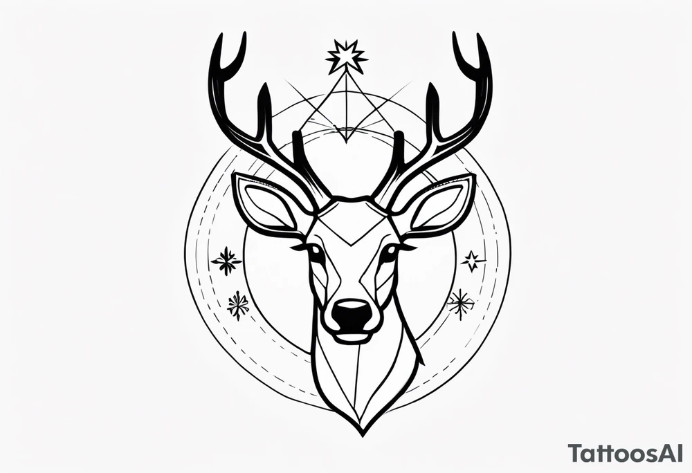 Magical Reindeer tattoo idea