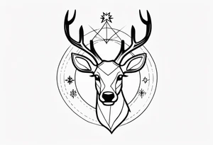 Magical Reindeer tattoo idea