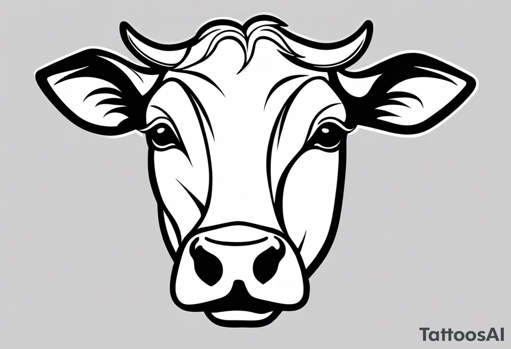COW CHEWING tattoo idea