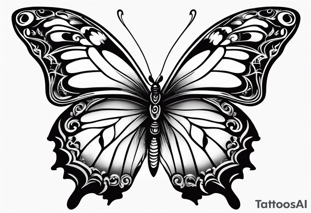 book butterfly tattoo idea