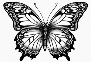 book butterfly tattoo idea