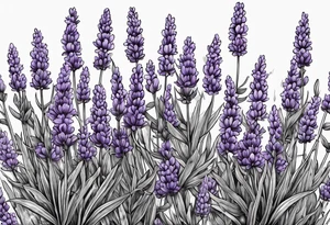 lavender in a bundle so that the whole picture can be seen tattoo idea
