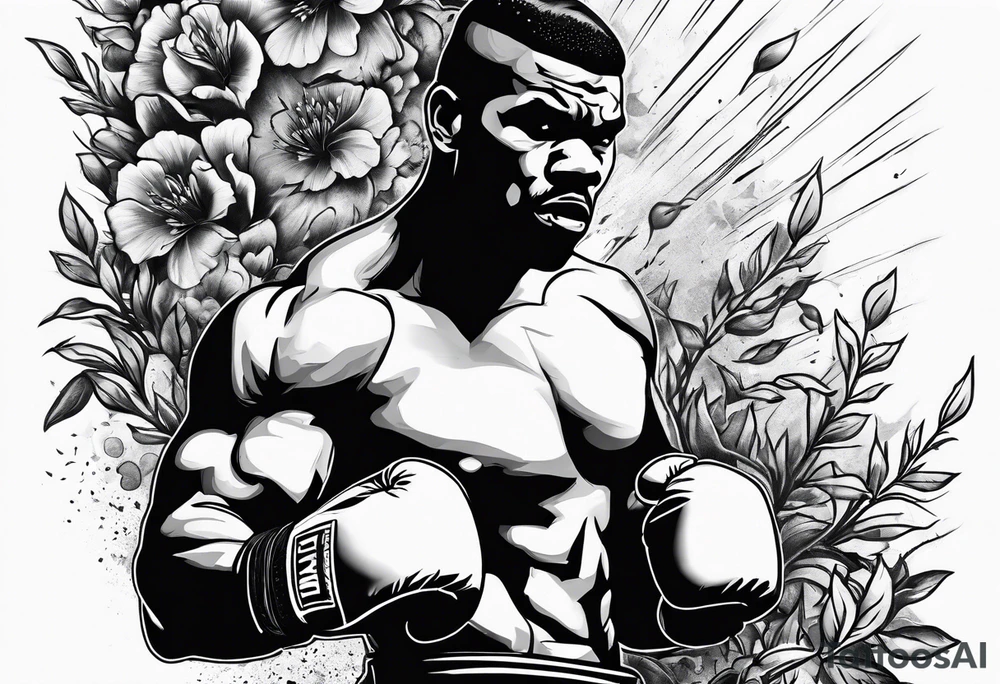 A boxer beating up a bush tattoo idea