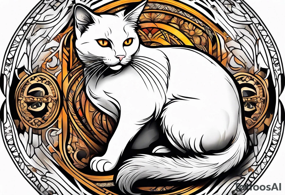 Cat playing with a mouse tattoo idea