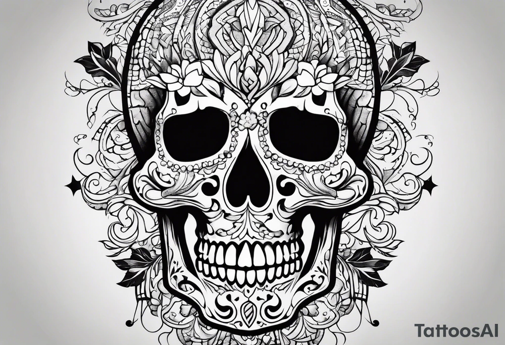 simple skeleton tattoo idea