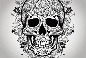 simple skeleton tattoo idea