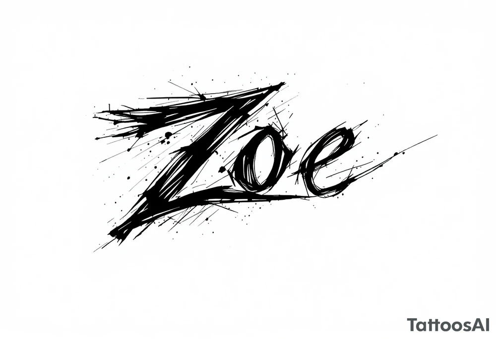 About zoe name tattoo idea