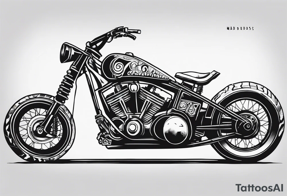 Mad max furiosa motorcycle Octoboss dementis war rig die eternal traditional tattoo idea