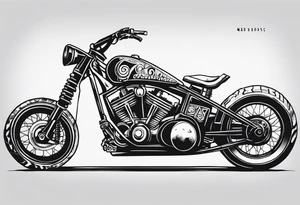 Mad max furiosa motorcycle Octoboss dementis war rig die eternal traditional tattoo idea