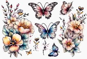 small flowers
tiny butterflies
weaved together 
pretty
delicate
on my leg tattoo idea