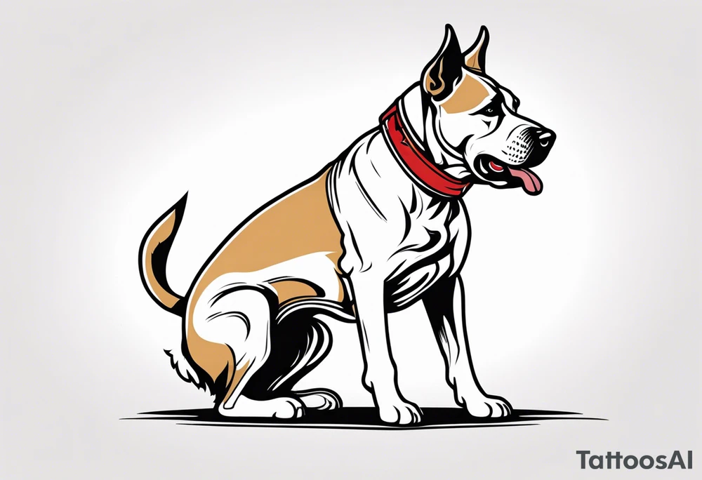 Dog boxing coach tattoo idea