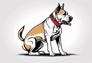 Dog boxing coach tattoo idea