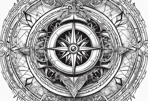 doctor, medical, compass tattoo idea