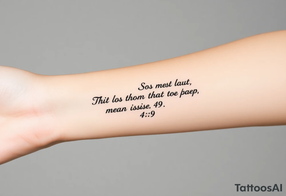 Bible verse Ecclesiastes 4:9 tattoo idea