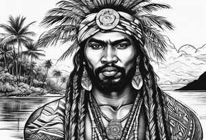 kanu and palms in a Laguna tattoo idea