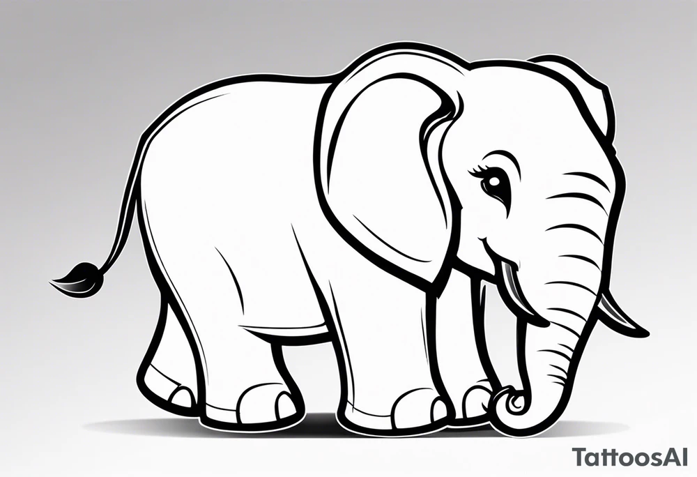 cute Elephant tattoo idea