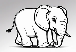 cute Elephant tattoo idea