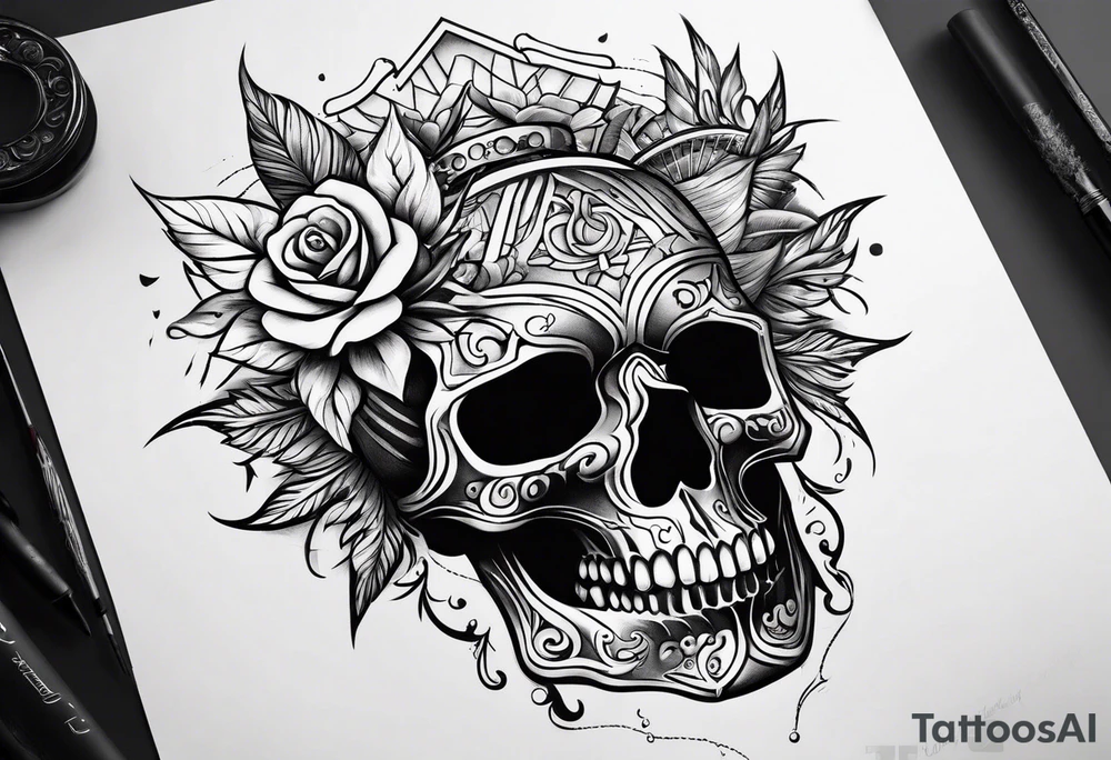 Strength and pain tattoo idea