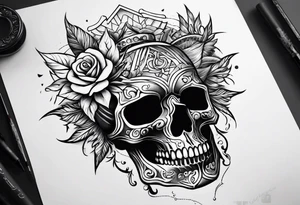Strength and pain tattoo idea