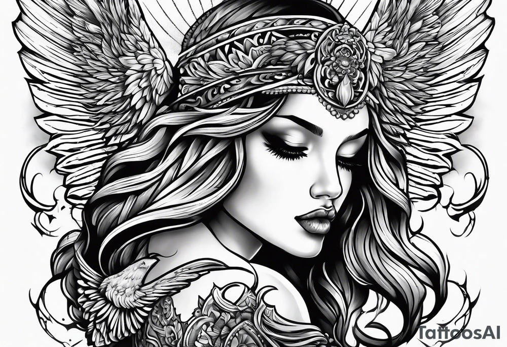 fallen angel tattoo idea