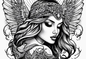 fallen angel tattoo idea