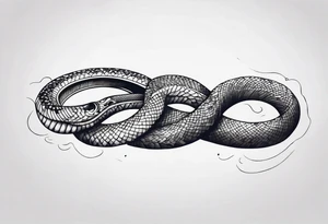 Snake wrapped around arm tattoo idea
