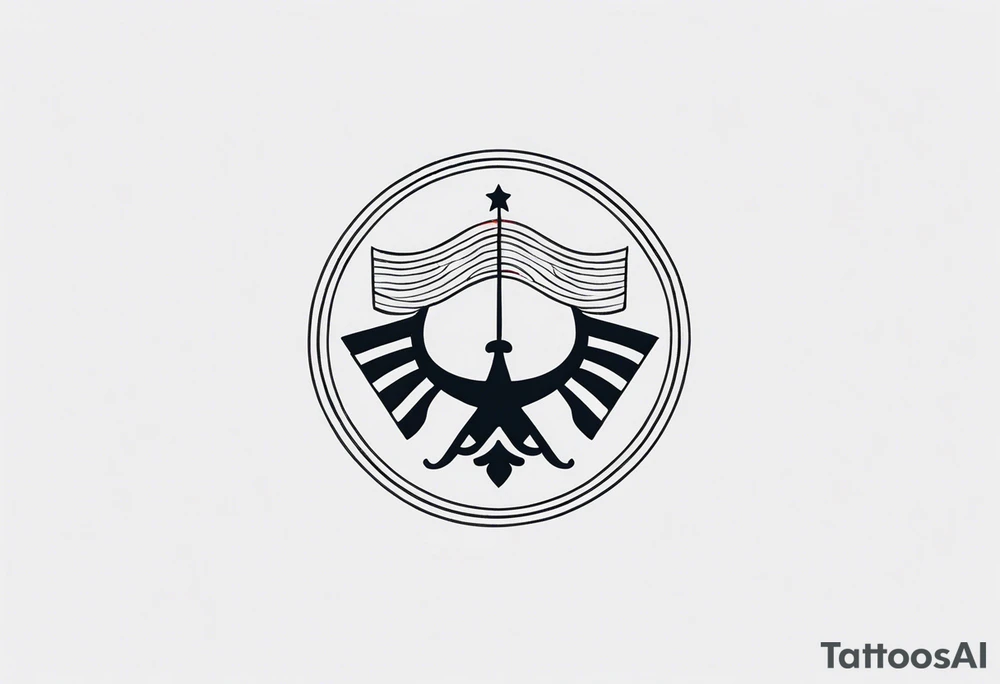 Very small tattoo inspired by kazhak flag tattoo idea