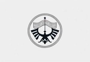 Very small tattoo inspired by kazhak flag tattoo idea