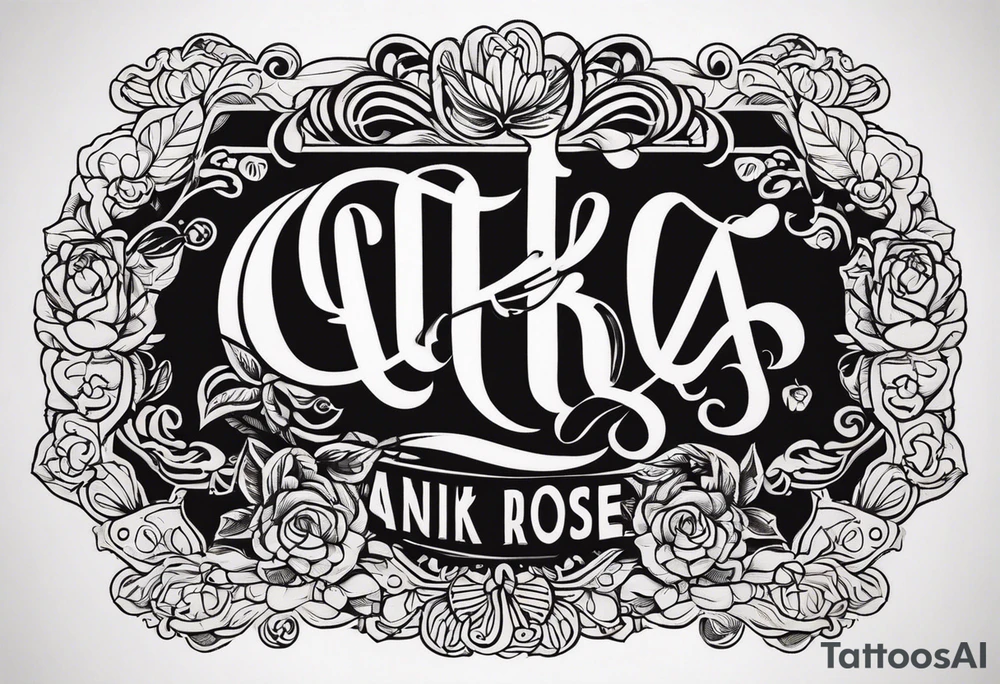 Anika Rose in vintage style lettering tattoo idea
