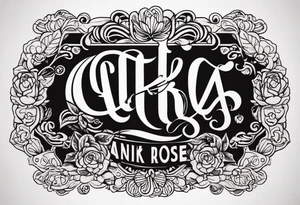 Anika Rose in vintage style lettering tattoo idea