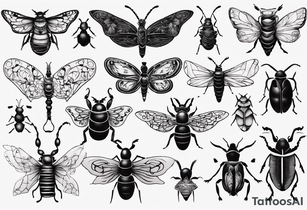 Insects tattoo idea