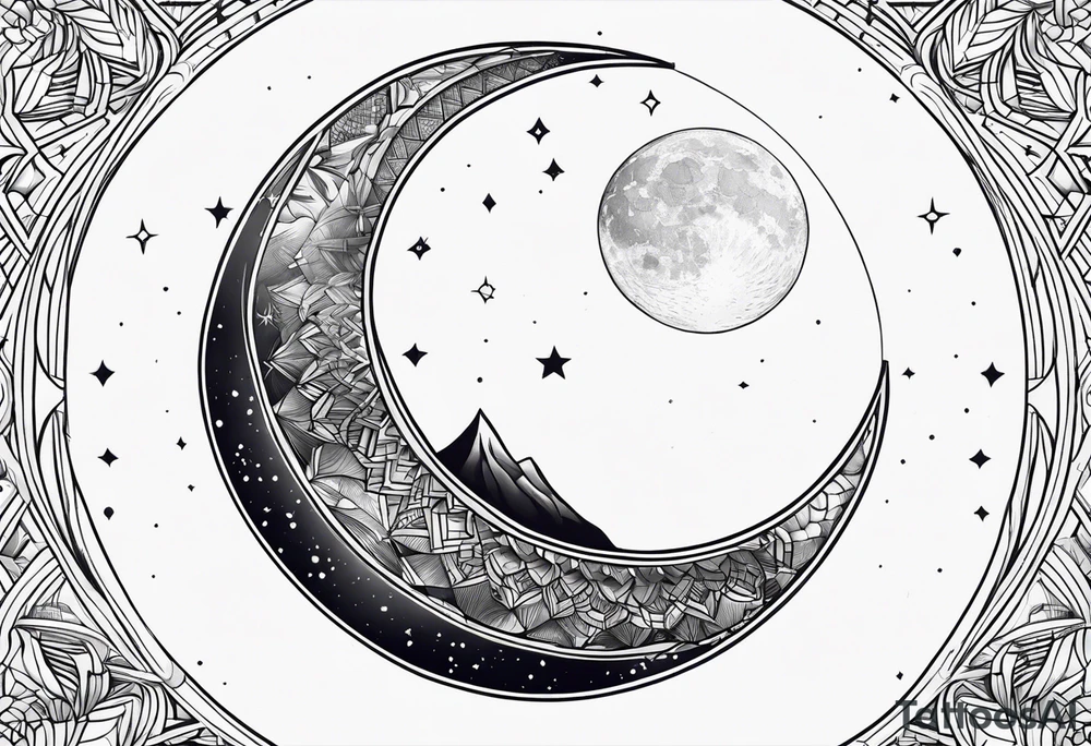sacred moon tattoo idea
