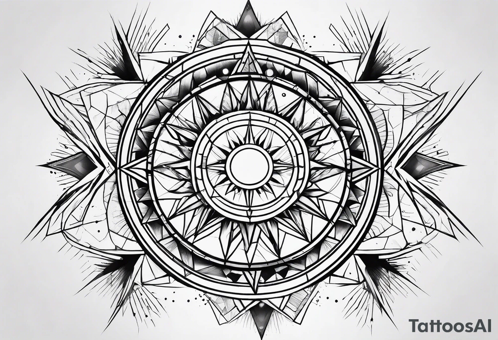 geometric representation of a supernova tattoo idea