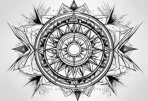 geometric representation of a supernova tattoo idea