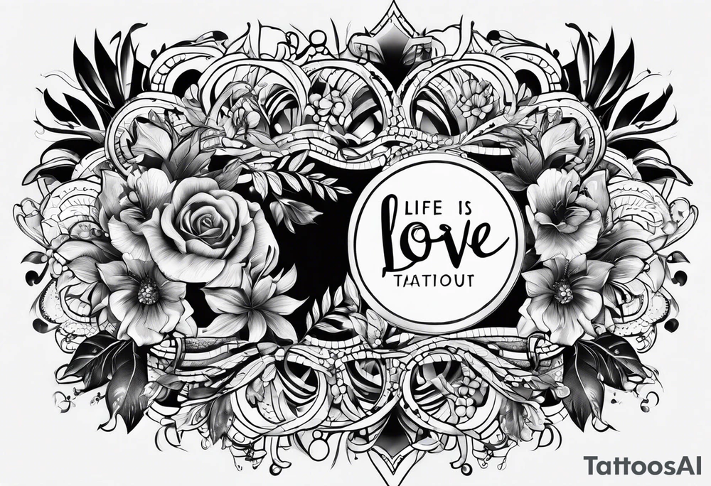 life is about love tattoo idea