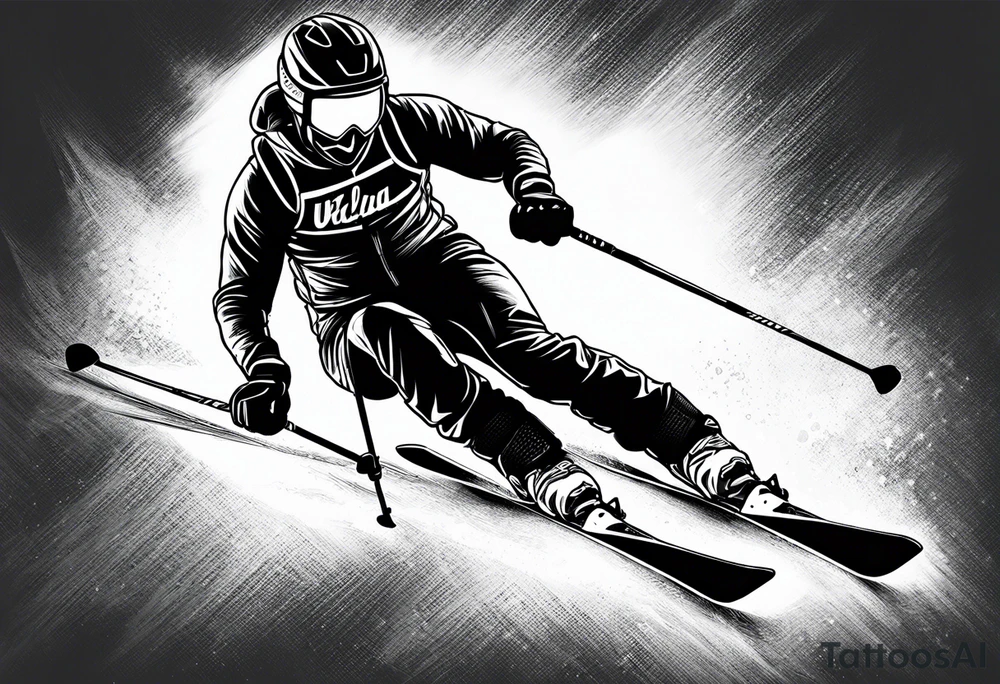 Skier tattoo idea