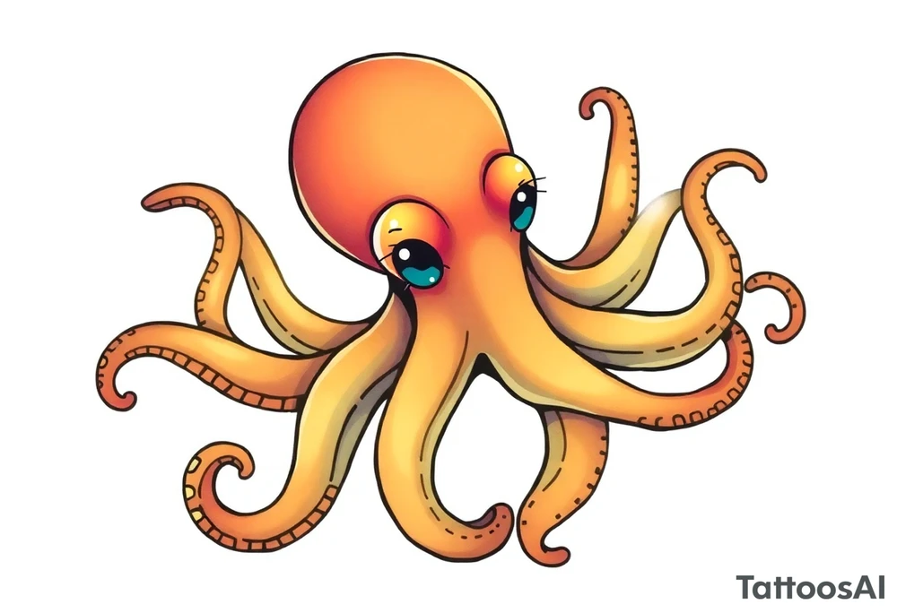 cute cartoon cocktopus , tattoo idea