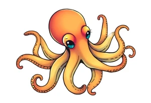 cute cartoon cocktopus , tattoo idea