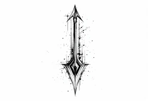 one  arrow  that look down tattoo idea