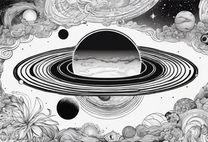 A solar system tattoo idea