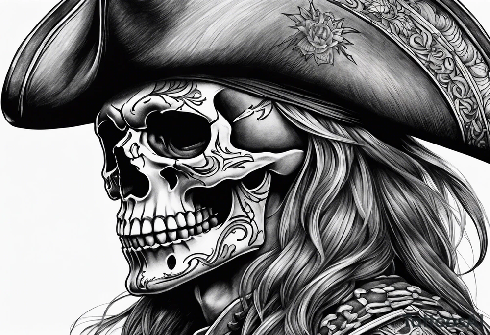 A skeleton pirate tattoo idea