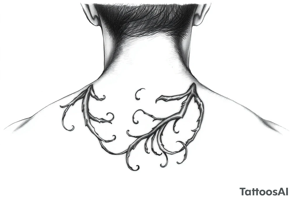 Go back to what it was before. I want fine lines. I want more organic tendrils. tattoo idea