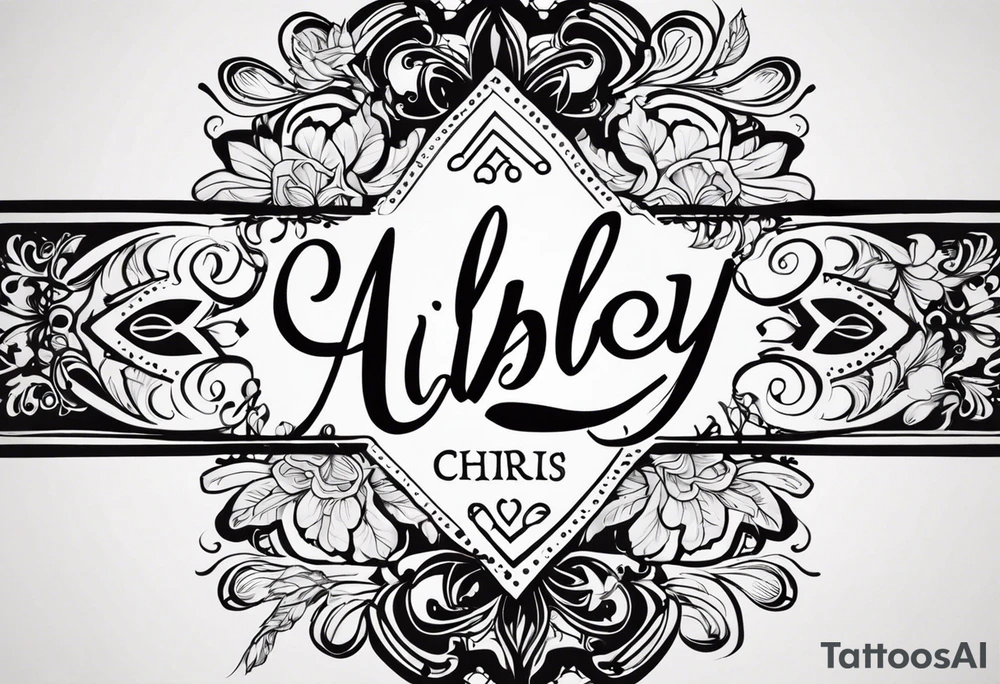 Use these names in a design:
Chris, Abby, Emily, Elena tattoo idea