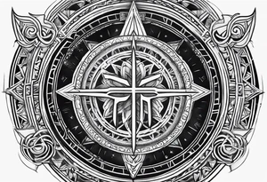 “Carpe Diem” Latin writing with Jedi order logo in the middle tattoo idea
