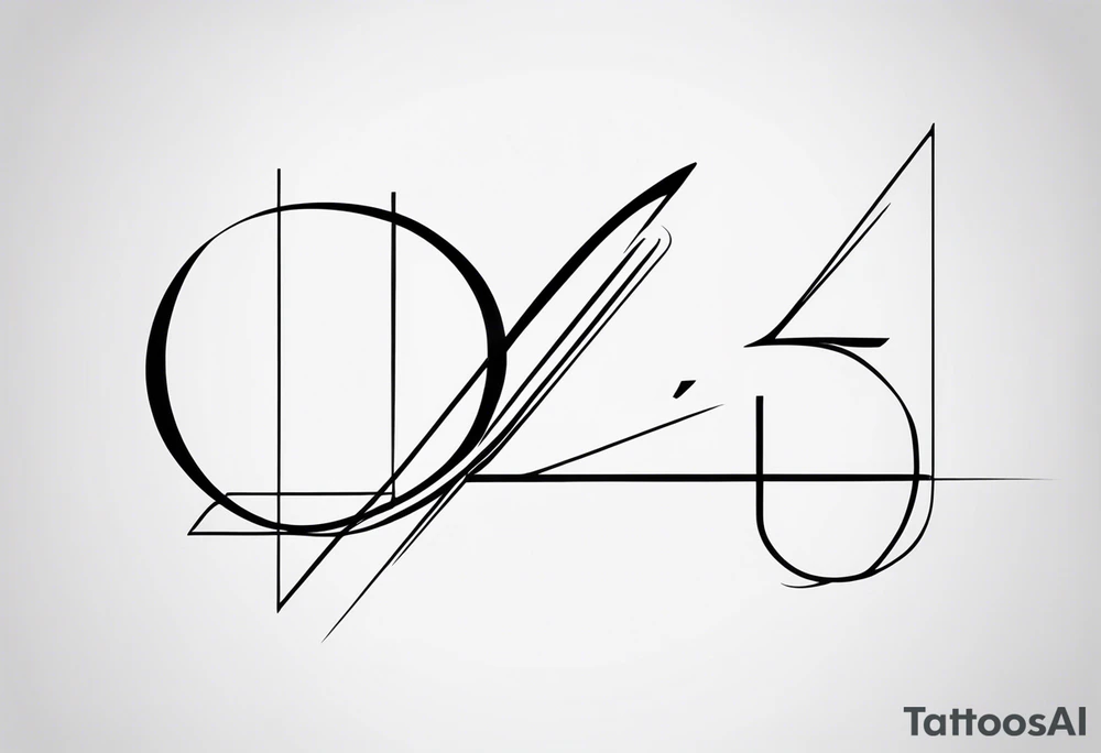 Minimalist tattoo design featuring the symbolic integration of the letters 'B' and 'E' with a focus on black line art. The design should be abstract and elegant, with the possibility of the letters forming the word 'BE' subtly or symbolically. The lines should be clean and fluid, potentially incorporating geometric elements or flowing patterns that represent the connection between the letters. The overall aesthetic should be modern, refined, and meaningful, with a strong emphasis on simplicity and artistic expression. tattoo idea