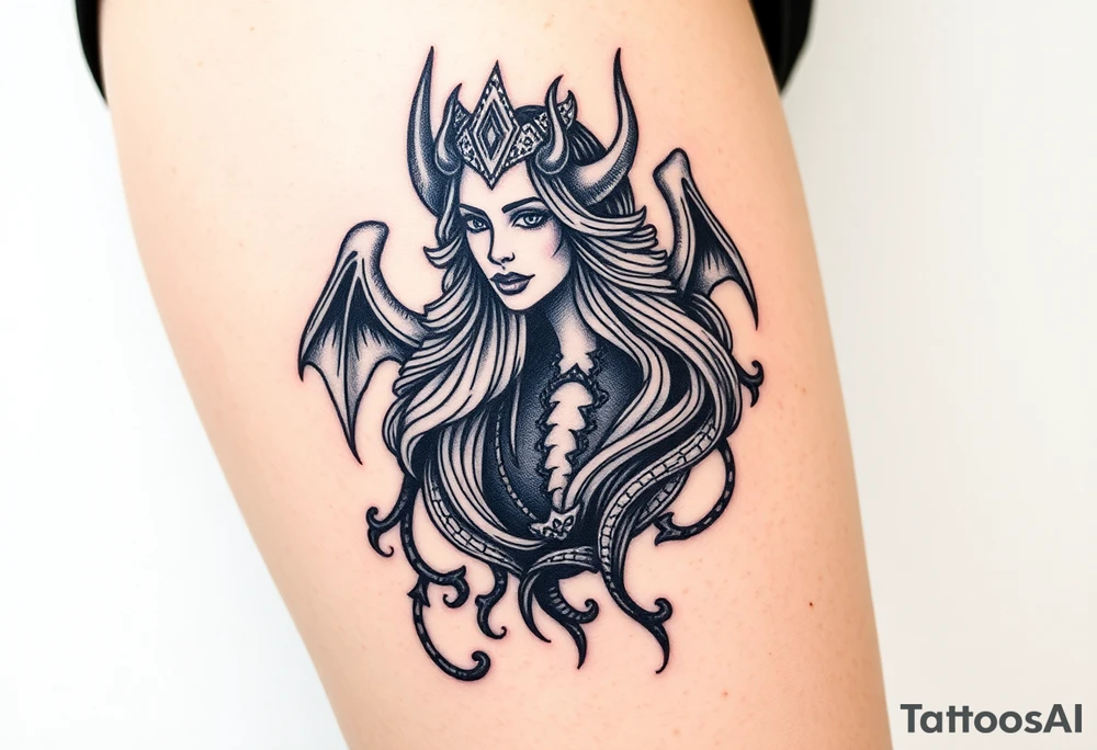 Queen of hell tattoo idea