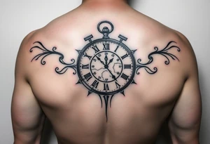 Broken clock tattoo idea