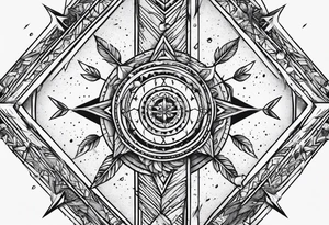 flaming arrows raining down from sky tattoo idea