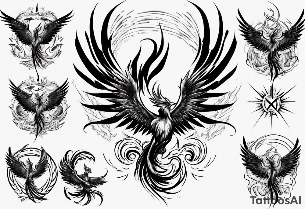 Phoenix rising tattoo idea
