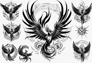Phoenix rising tattoo idea